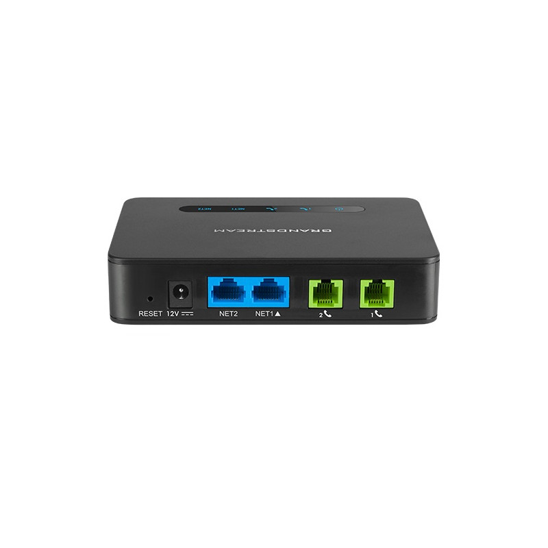 Grandstream HT812 (ATA), 2x FXS, 2 SIP účty, 1x Gbit LAN, NAT router, 3-cestná konf., auto-provis.