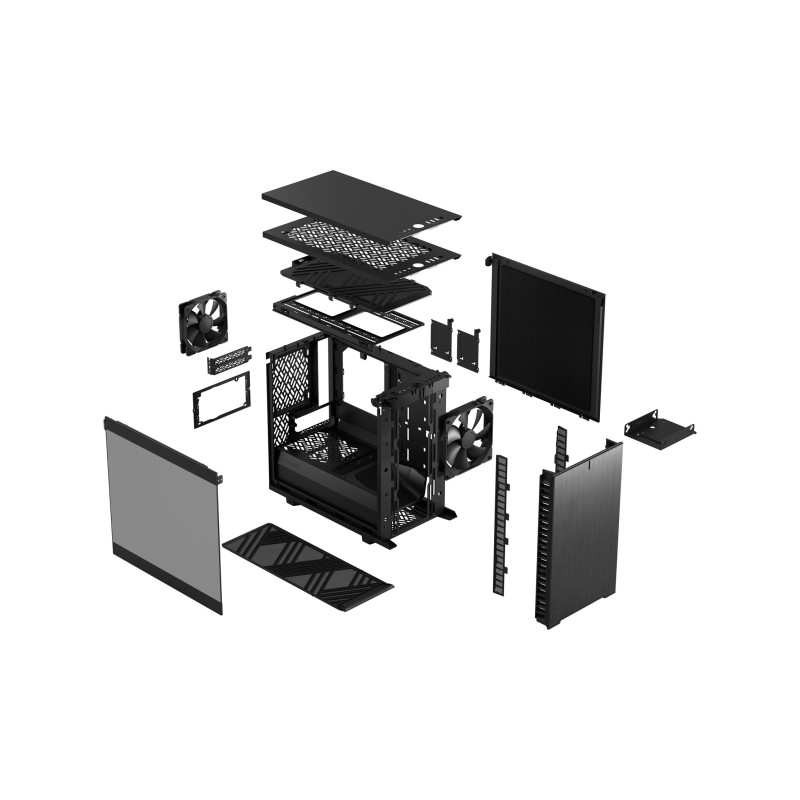Fractal Design Define 7 Nano Black TG Light Tint/Mini ITX/Transpar./Black
