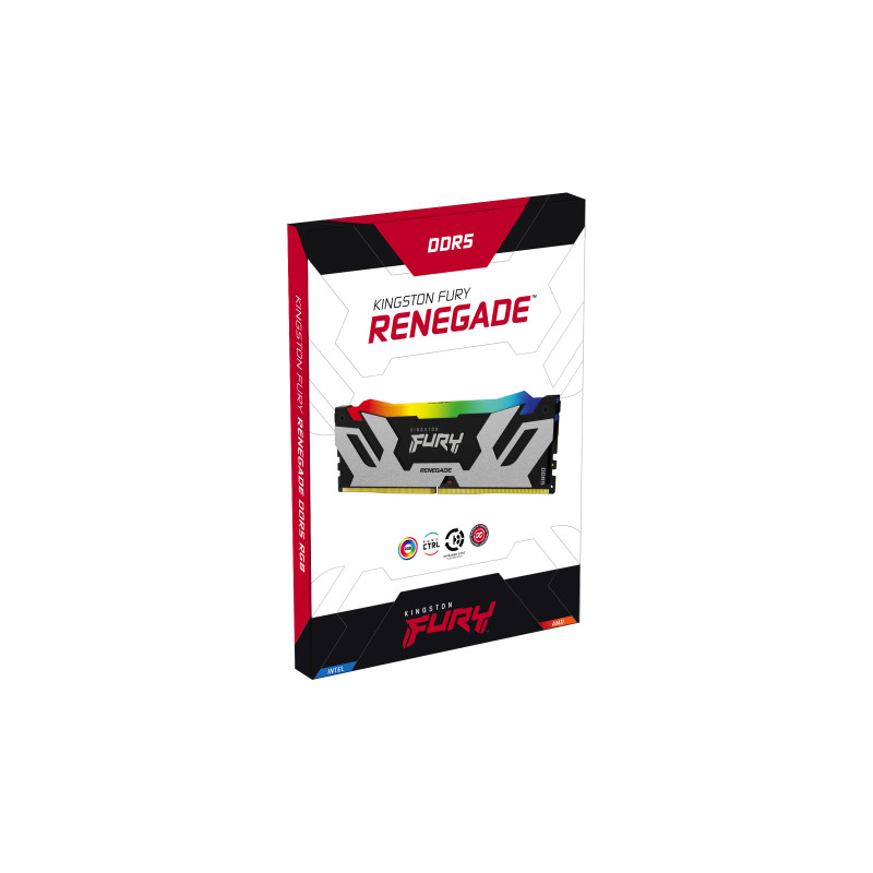 Kingston FURY Renegade/DDR5/16GB/7200MHz/CL38/1x16GB/RGB/Black/Silv