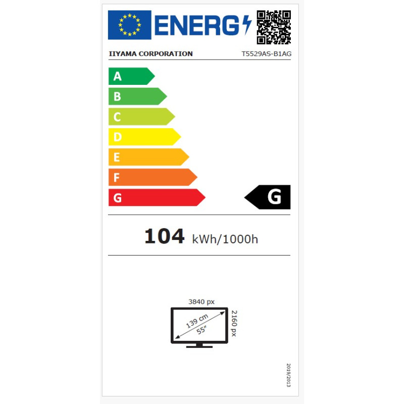 55'' iiyama T5529AS-B1AG: IPS, 4K UHD, Android, 24/7