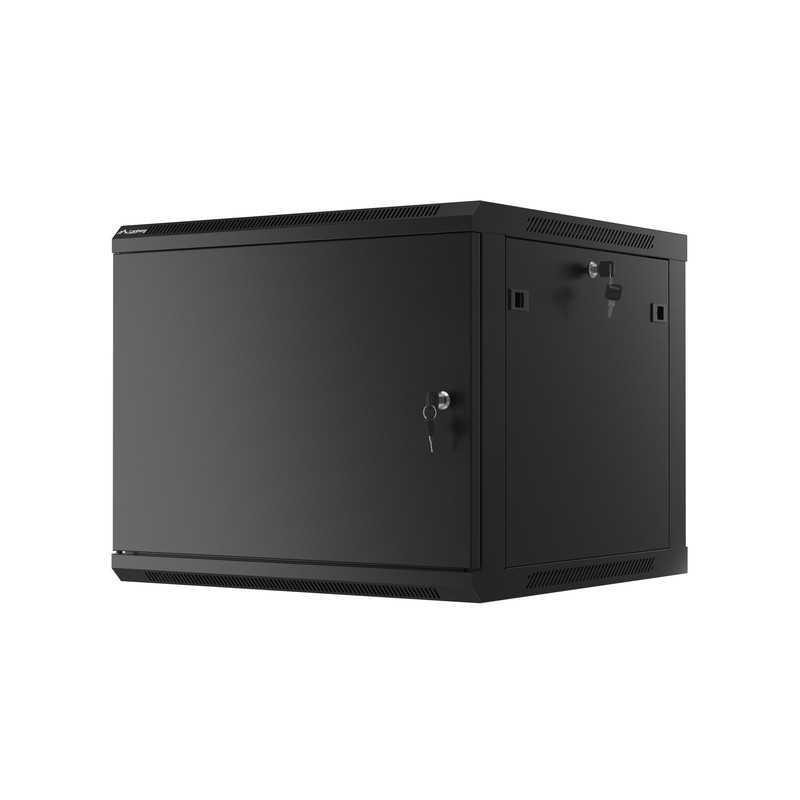 LANBERG RACKOVÁ SKRIŇA 19'' PRO MONTÁŽ NA STENU 9U/600X600 PRO VLASTNÚ MONTÁŽ S KOVOVÝMI DVERAMI ČIERNA