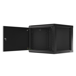 LANBERG RACKOVÁ SKRIŇA 19'' PRO MONTÁŽ NA STENU 9U/600X600 PRO VLASTNÚ MONTÁŽ S KOVOVÝMI DVERAMI ČIERNA
