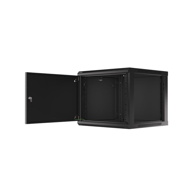 LANBERG RACKOVÁ SKRIŇA 19'' PRO MONTÁŽ NA STENU 9U/600X600 PRO VLASTNÚ MONTÁŽ S KOVOVÝMI DVERAMI ČIERNA
