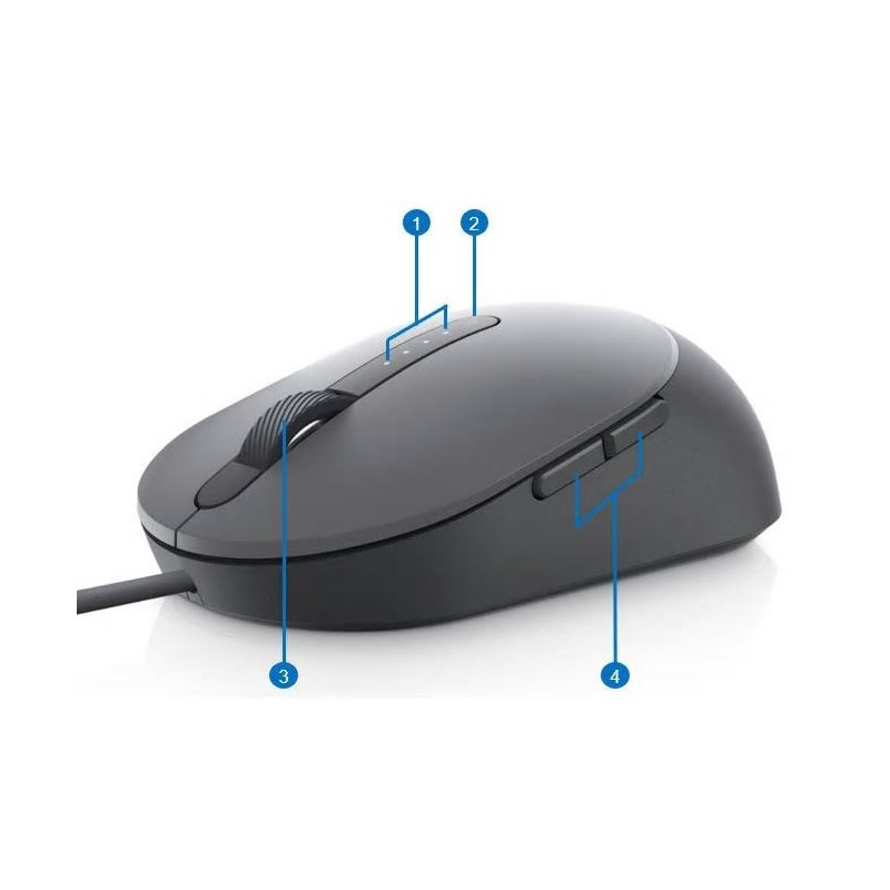 Dell MS3220/Kancelárska/Laserová/3 200 DPI/Drôtová USB/Šedá