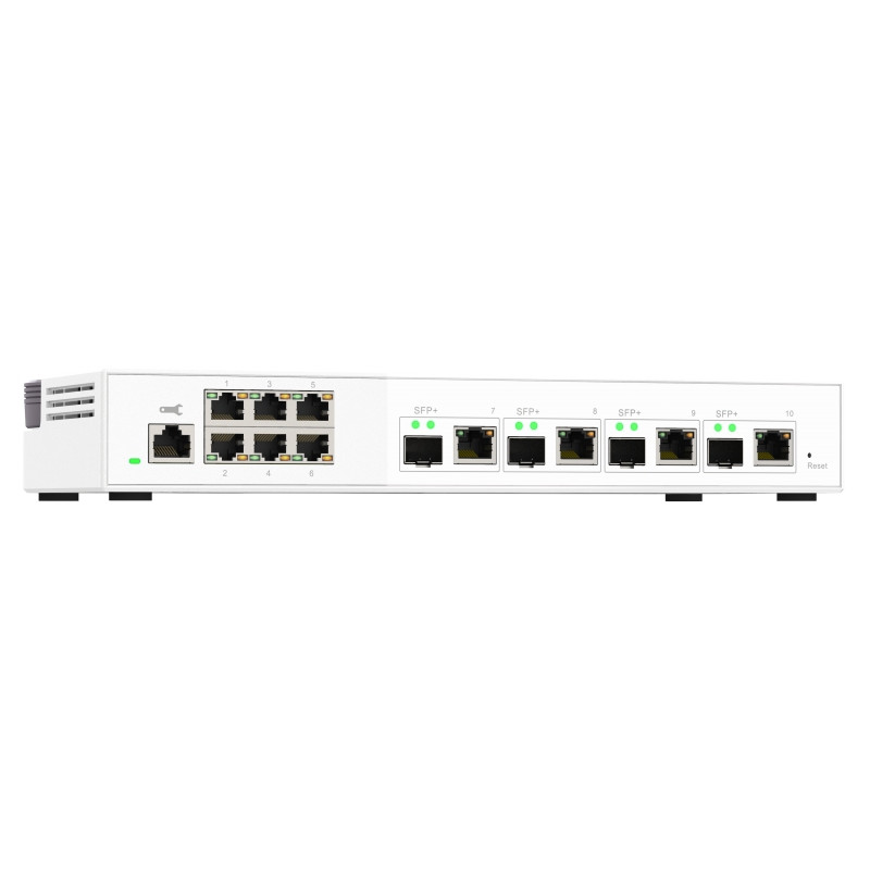QNAP riadený switch QSW-M2106-4C (6x 2,5GbE RJ45 a 4x kombinované 10GbE SFP+ / 10GbE RJ-45)