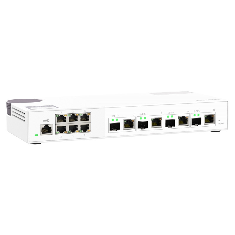 QNAP riadený switch QSW-M2106-4C (6x 2,5GbE RJ45 a 4x kombinované 10GbE SFP+ / 10GbE RJ-45)