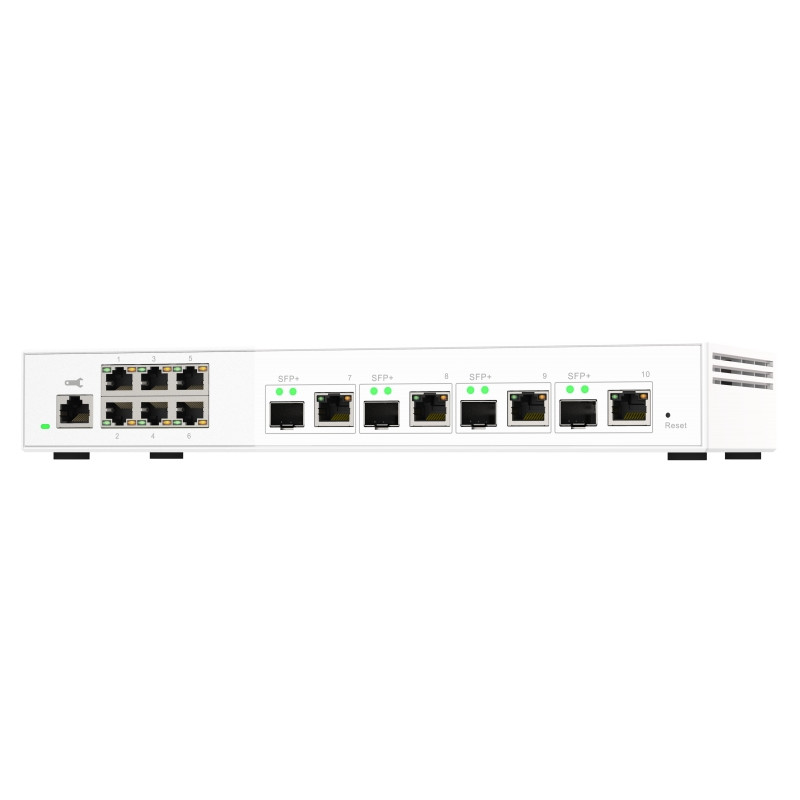 QNAP riadený switch QSW-M2106-4C (6x 2,5GbE RJ45 a 4x kombinované 10GbE SFP+ / 10GbE RJ-45)