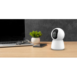 iGET HOME Camera CS4 White - WiFi 2K IP kamera, nočné videnie, audio, RJ45, auto tracking
