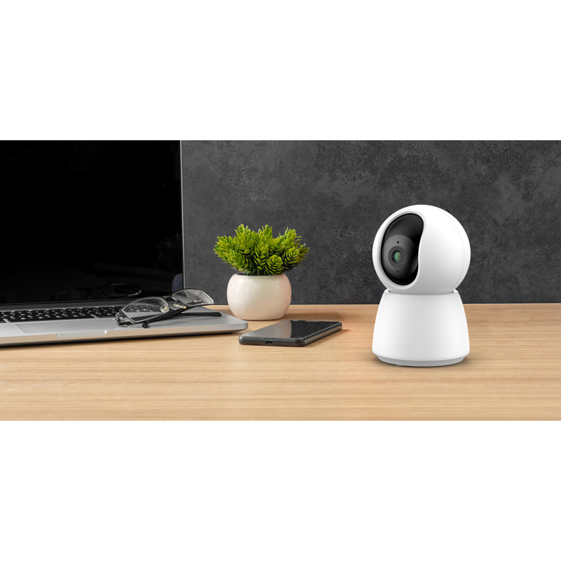 iGET HOME Camera CS4 White - WiFi 2K IP kamera, nočné videnie, audio, RJ45, auto tracking