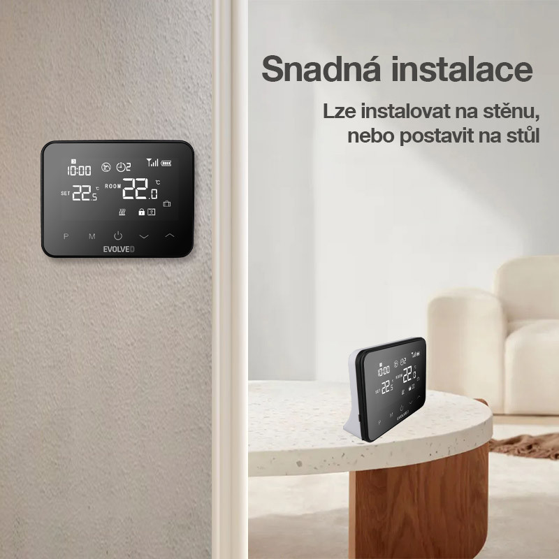EVOLVEO Thermal, šikovný bezdrôtový programovateľný termostat