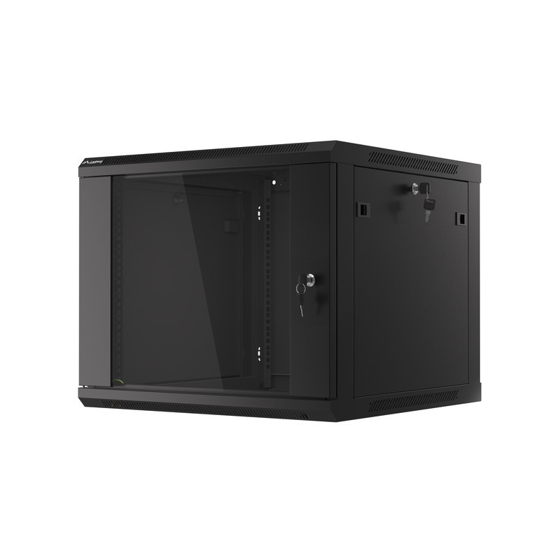 LANBERG RACKOVÁ SKRIŇA 19'' PRO MONTÁŽ NA STENU 9U/600X600 (FLAT PACK) V2 ČIERNA