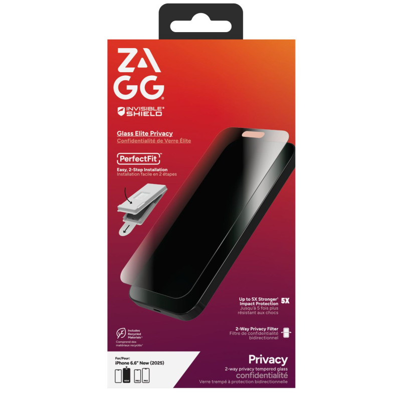 ZAGG Ochranné sklo GLASS Elite Privacy pre Apple iPhone Air