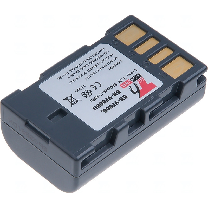 Batérie T6 Power JVC BN-VF808, BN-VF808U, 800mAh, 5,8Wh, sivá
