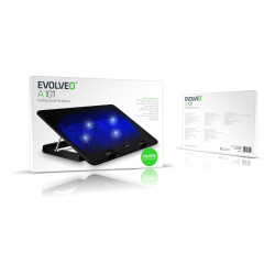 EVOLVEO A101, chladiaca podložka pre notebook, 2x ventilátor, modré podsvietenie