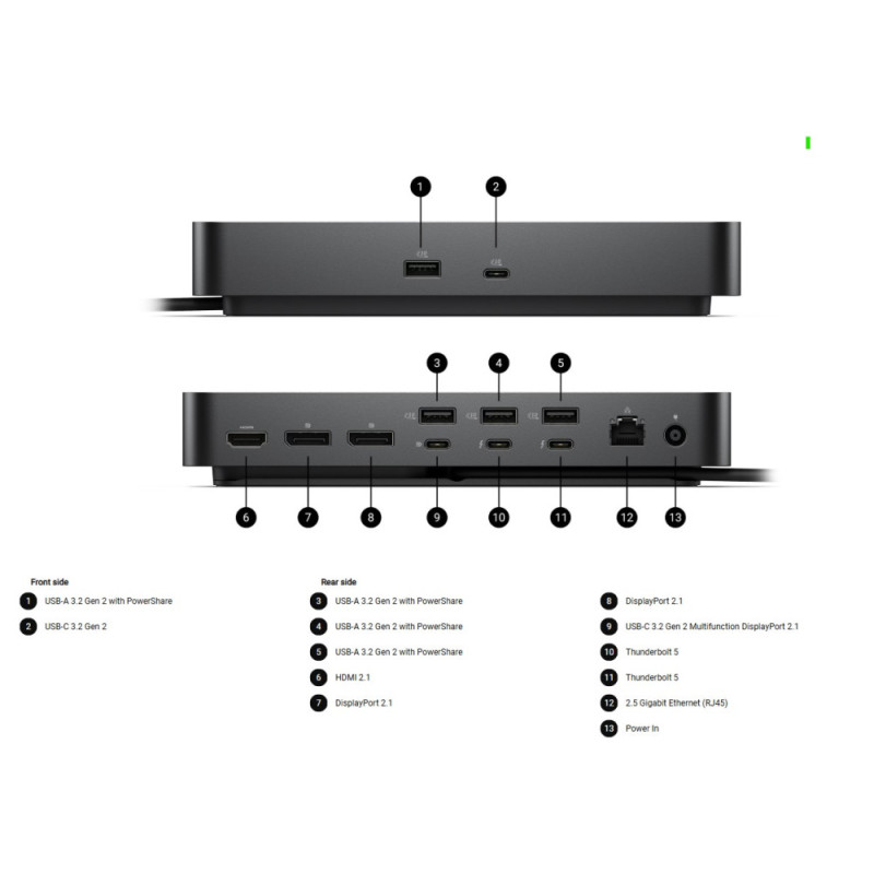 Dell dokovacia stanica SD25TB5 300W Power delivery USB-C