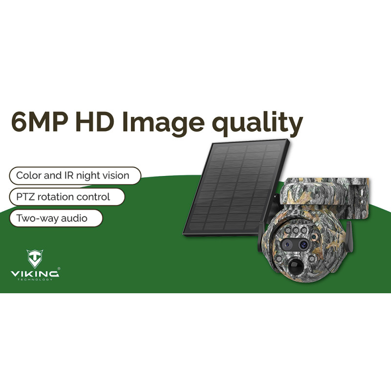 Solárna kamera Viking HDs04 4G sivá/2304x1296/PIR detekcia/pohybový senzor/7800mAh