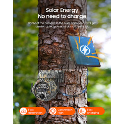 Solárna kamera Viking HDs04 4G sivá/2304x1296/PIR detekcia/pohybový senzor/7800mAh