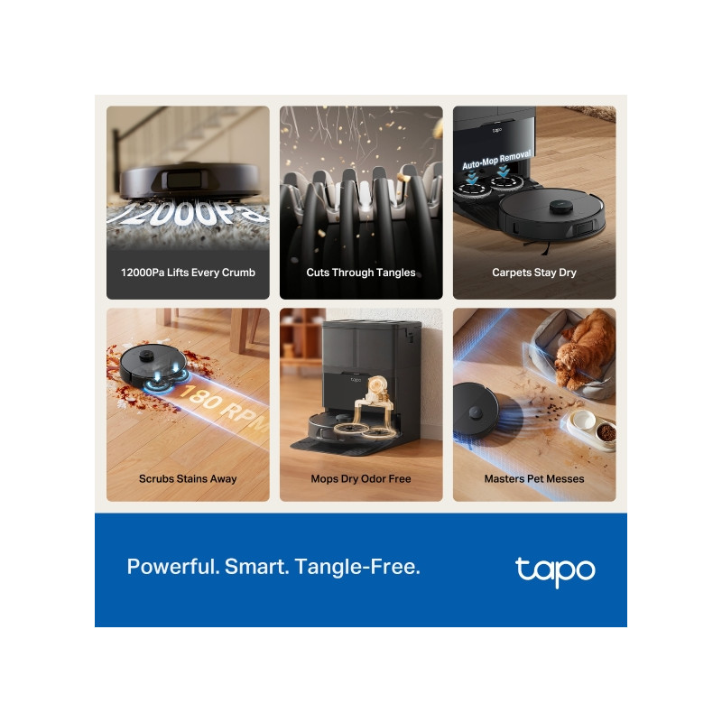 TP-LINK - Tapo RV50 Omni Robot Vacuum & Mop All in OneDock