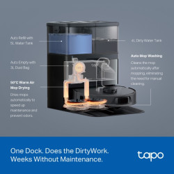 TP-LINK - Tapo RV50 Omni Robot Vacuum & Mop All in OneDock
