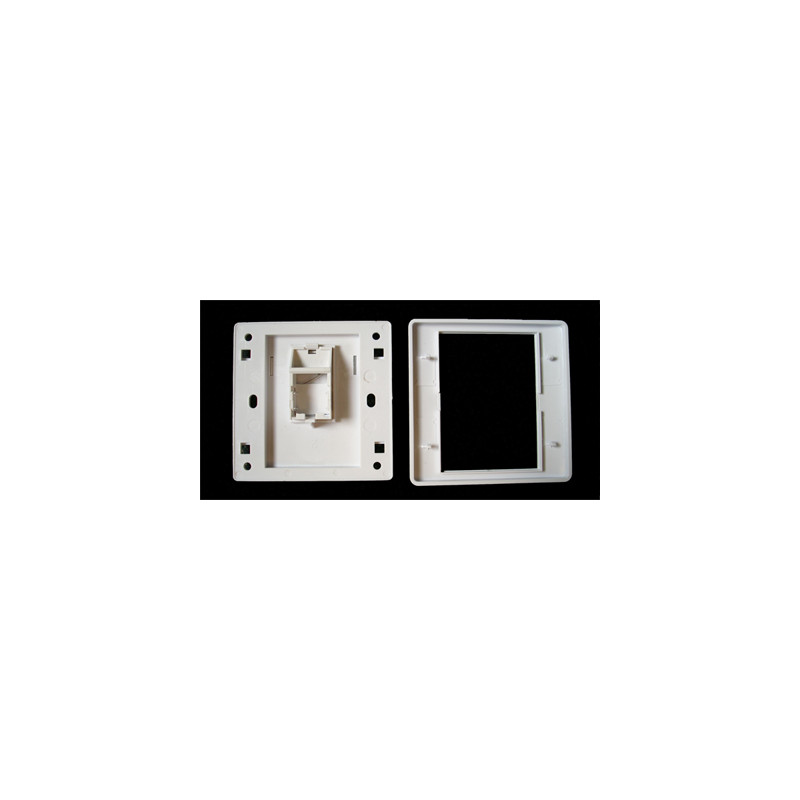 DATACOM - WALL plate SA s rámčekom pre 1keystone (80 x 80)