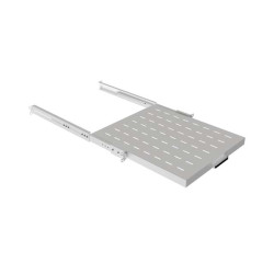 LANBERG POSUVNÁ POLICA PRO 19'' RACKOVÉ SKRINE 500MM ŠEDÁ (1U/445X500MM, NOSNOSŤ DO 35KG, 4PO