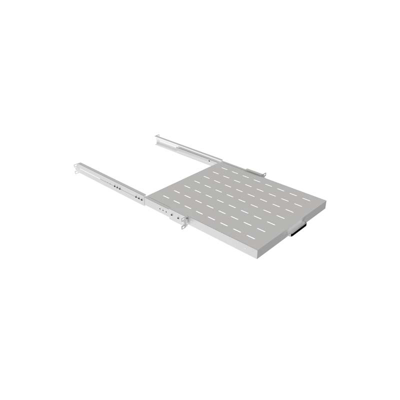LANBERG POSUVNÁ POLICA PRO 19'' RACKOVÉ SKRINE 500MM ŠEDÁ (1U/445X500MM, NOSNOSŤ DO 35KG, 4PO