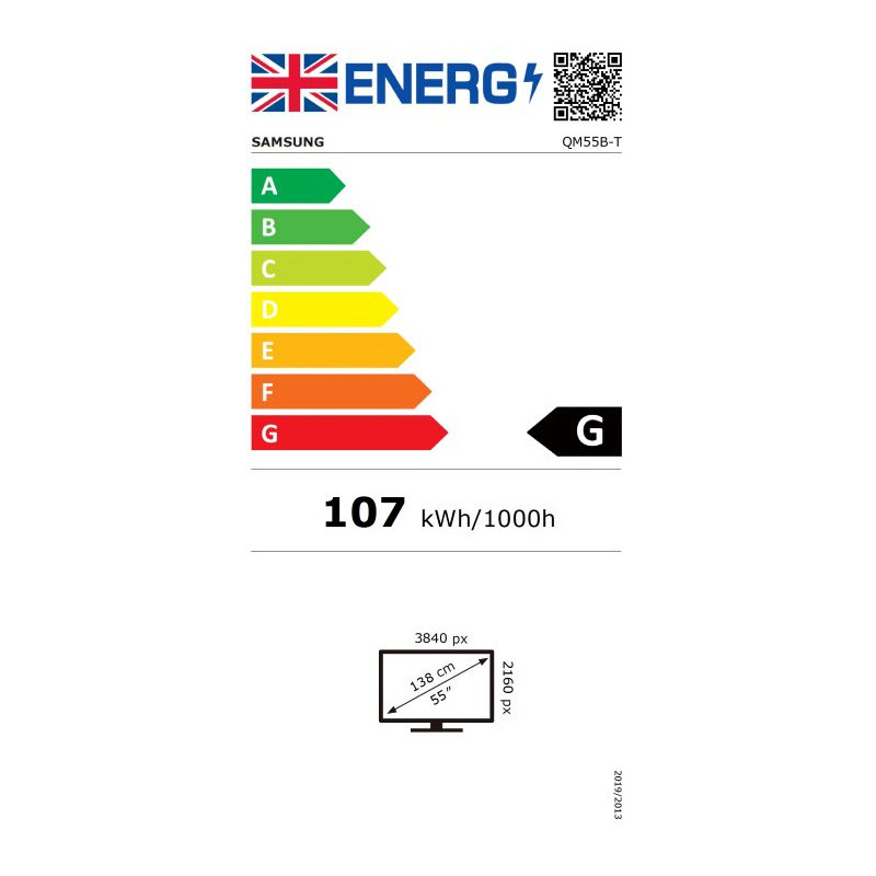 55'' LED Samsung QM55R-T - UHD, 500cd, 24/7, CAP