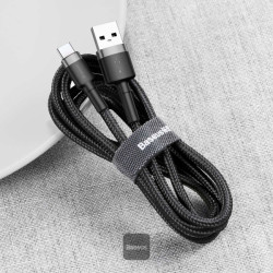 NONAME - Baseus dátový kábel Cafule USB-C 2m 2A šedo-čierny