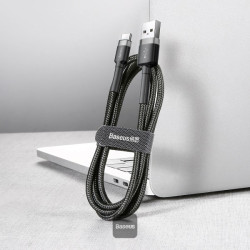 NONAME - Baseus dátový kábel Cafule USB-C 2m 2A šedo-čierny
