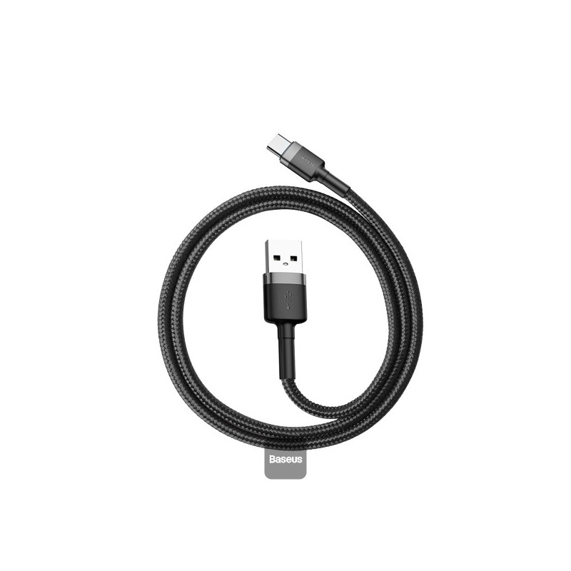 NONAME - Baseus dátový kábel Cafule USB-C 2m 2A šedo-čierny