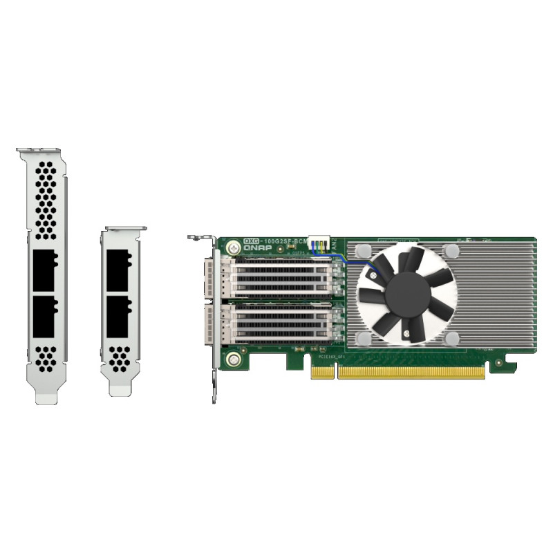 QNAP QXG-100G2SF-BCM Dual port na 100GbE Network adaptér, 2 x QSFP28