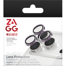 ZAGG Ochranná šošovka Premium pre Apple 17 Pro/Pro Max/16 Pro/Pro Max/15 Pro/Pro Max - fialová trblietka