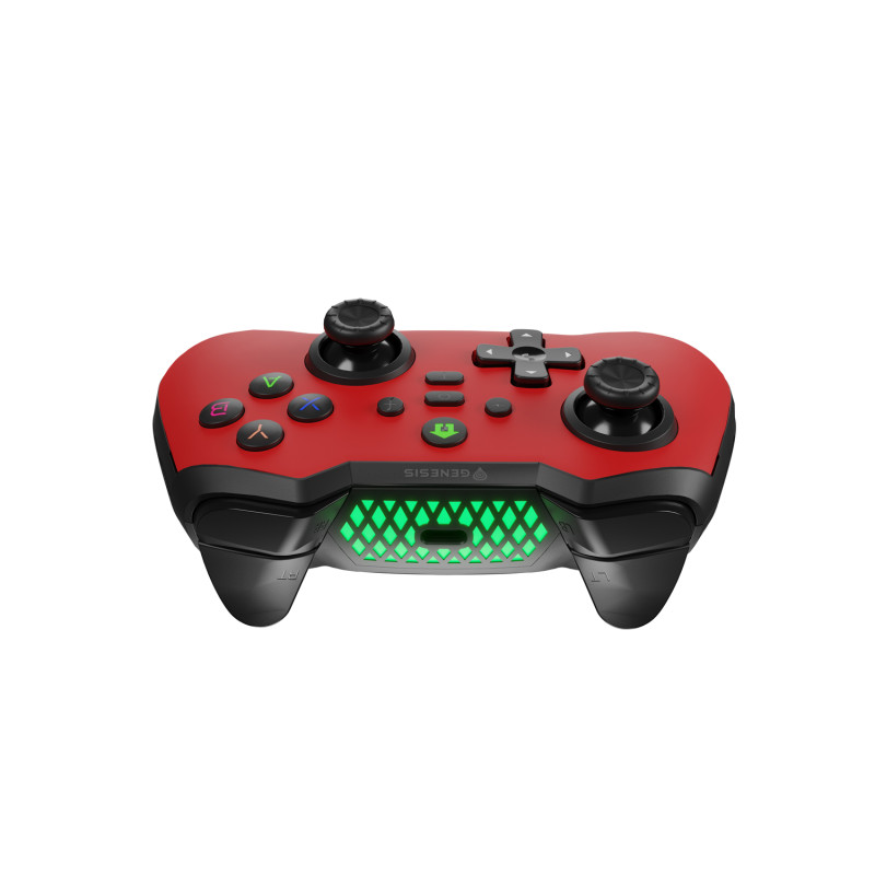 Bezdrôtový gamepad Genesis MANGAN 400 pre PC/Switch/Mobil, červený