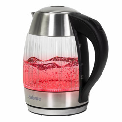 Salente StripeGlass, rýchlovarná konvica 1,8 l, nerez/sklenená, červené podsvietenie