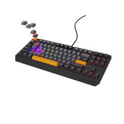 Genesis herná klávesnica THOR 230/TKL/RGB/Outemu Red/Drôtová USB/US layout/Anchor Negative Šedá