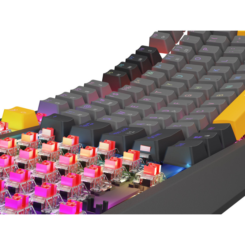 Genesis herná klávesnica THOR 230/TKL/RGB/Outemu Red/Drôtová USB/US layout/Anchor Negative Šedá