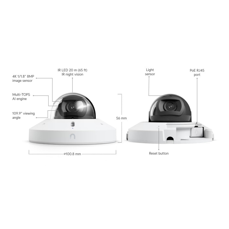 UBIQUITI ENTERPRISE - Ubiquiti UVC-G6-Mini-Dome-W - UniFi Enterprise G6 Mini Dome, biela