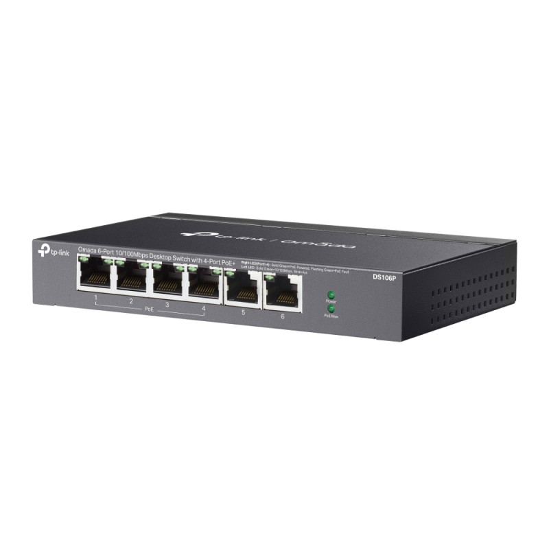 DS106P TP-link Omada 6x 10/100 Mbps, 4 PoE+, switch