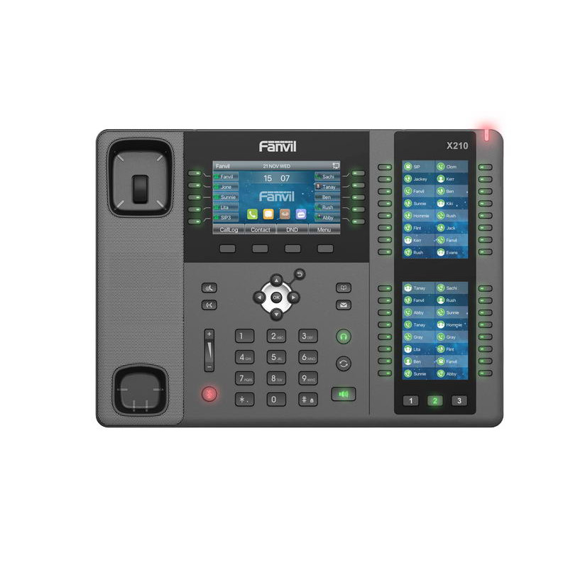 GRANDSTREAM - Fanvil X210 SIP telefón, 4.3'' bar. disp.+ 2 prid. disp., 20 SIP, 106 DSS, 2xGbit
