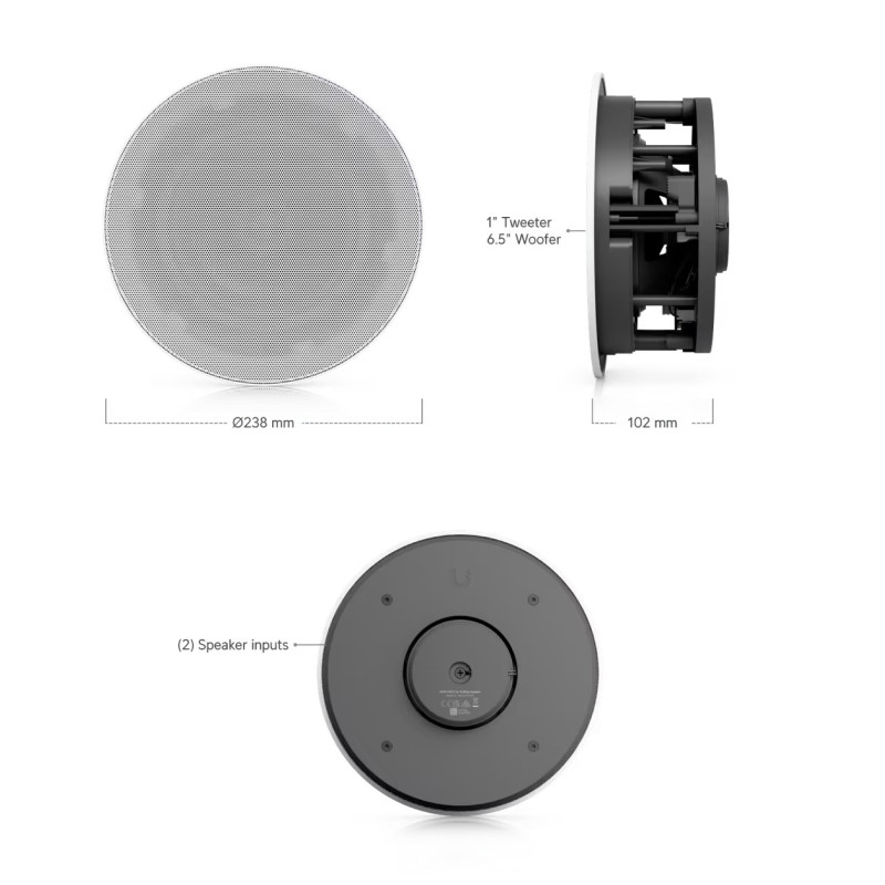 Ubiquiti UACC-In-Ceiling-Speaker - UniF Play In-Ceiling Speaker