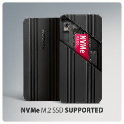 AXAGON EEM2-40G, USB-C 40Gbps externý box pre M.2 NVMe SSD, zesílený hliník