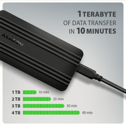 AXAGON EEM2-40G, USB-C 40Gbps externý box pre M.2 NVMe SSD, zesílený hliník