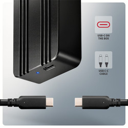 AXAGON EEM2-40G, USB-C 40Gbps externý box pre M.2 NVMe SSD, zesílený hliník