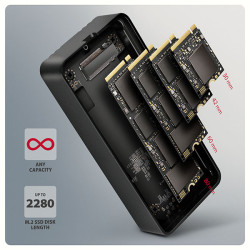 AXAGON EEM2-40G, USB-C 40Gbps externý box pre M.2 NVMe SSD, zesílený hliník