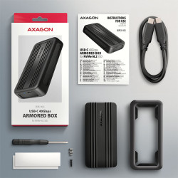 AXAGON EEM2-40G, USB-C 40Gbps externý box pre M.2 NVMe SSD, zesílený hliník