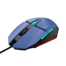 TRUST GXT 109 FELOX/Herná/Optická/Pre pravákov/6 400 DPI/Drôtová USB/Modrá
