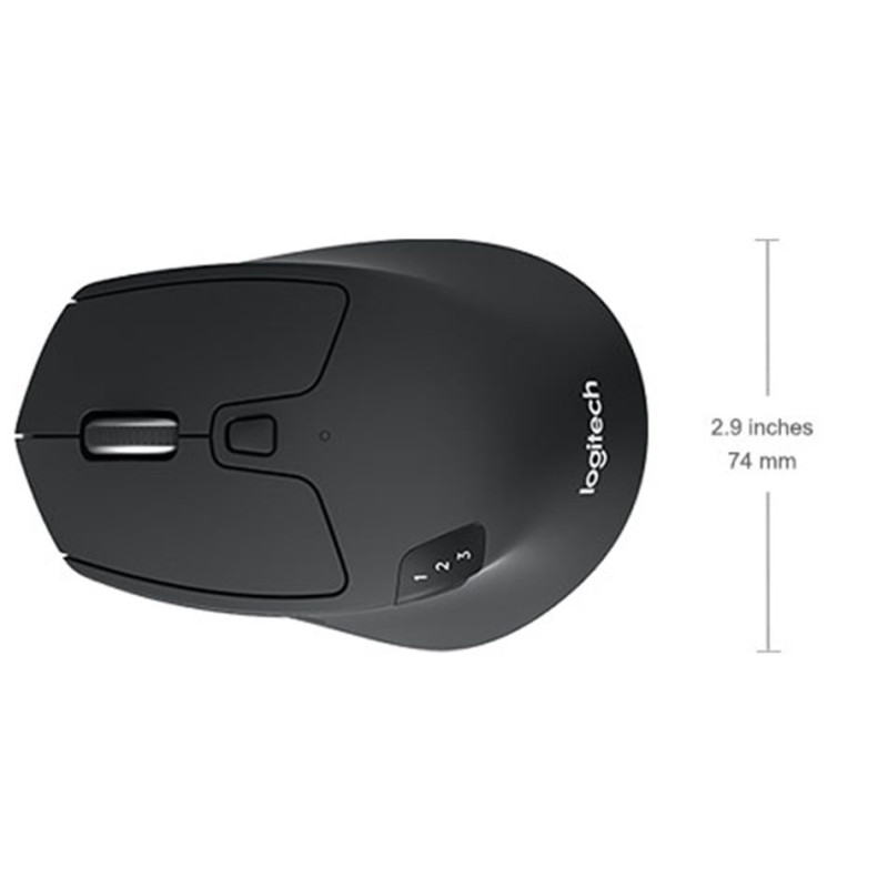 LOGITECH OEM - Logitech M720/Ergonomická/Optická/Pre pravákov/1 000 DPI/Bezdrôtová Bluetooth/Čierna