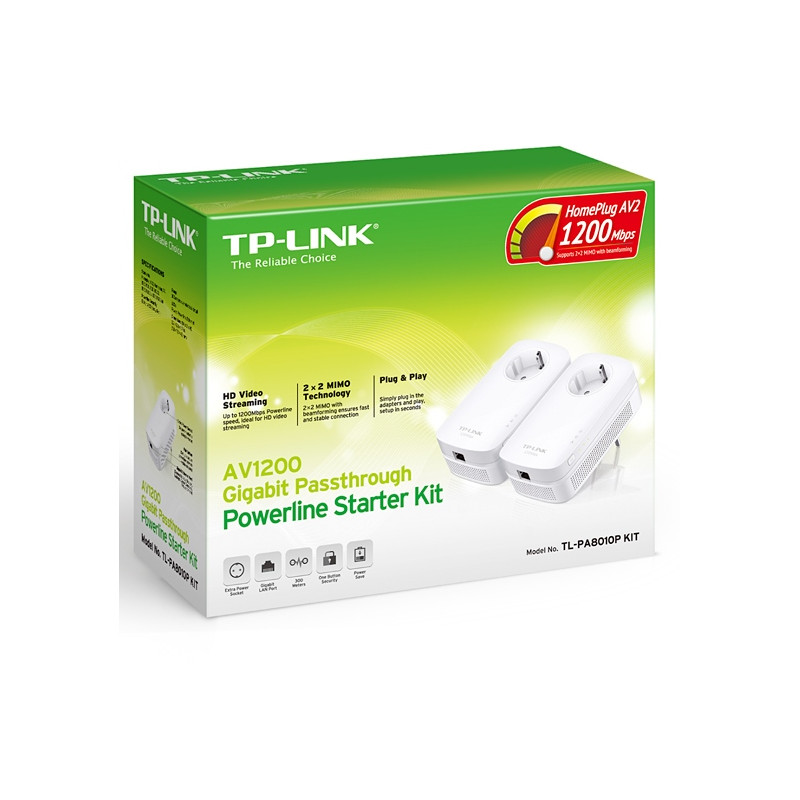 TP-Link TL-PA8010P 1200Mbps Powerline Starter Kit (2ks)