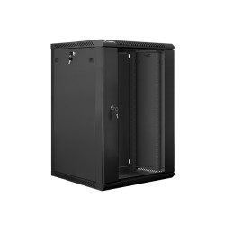 LANBERG - Nástenný rack 19'' 18U 600X600mm černý flat pack