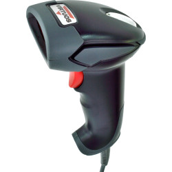 Laserová čítačka Virtuos HT-900A, USB (klávesnica/RS-232 emulácia), stojan, čierna